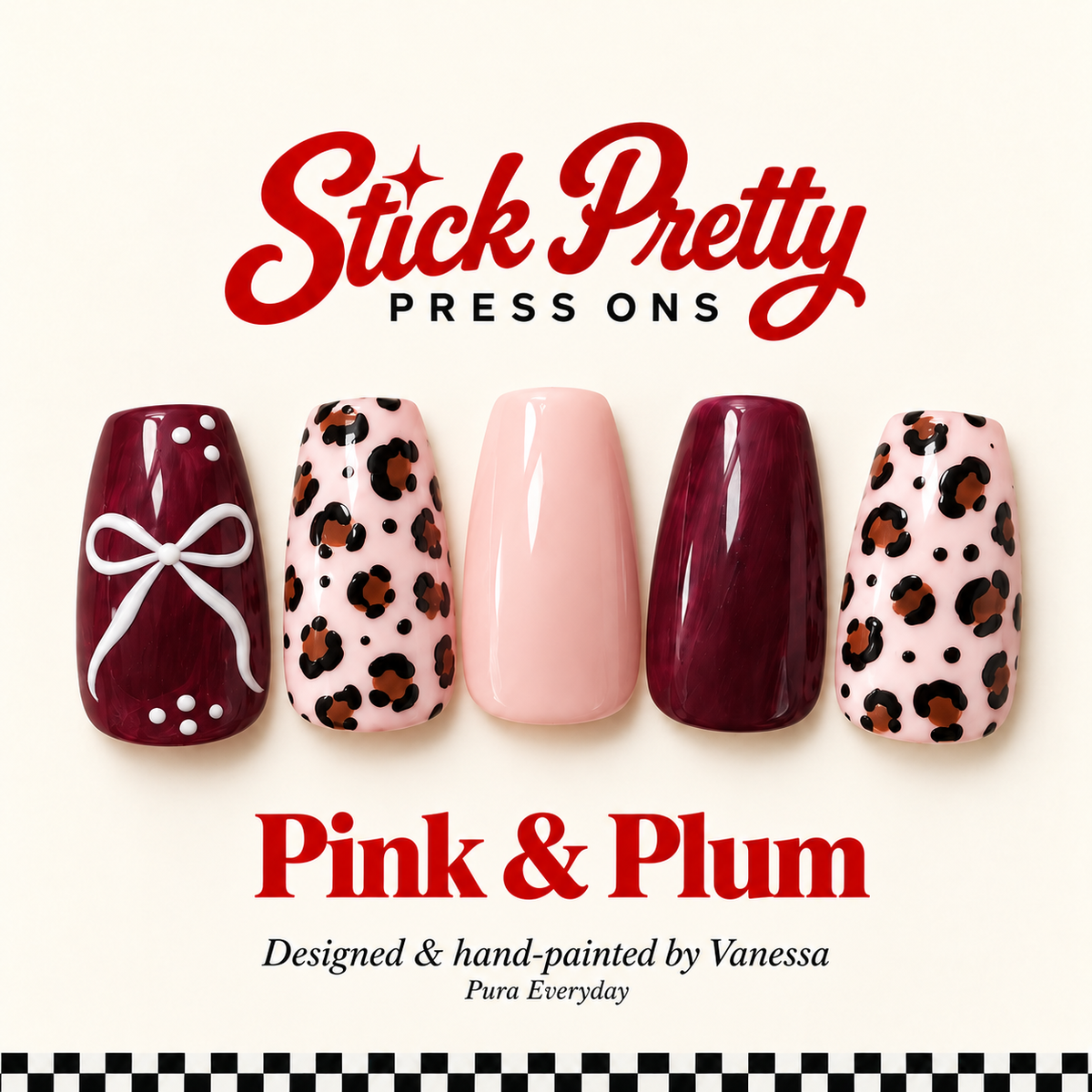 Stick Pretty — Hand-Painted Rockabilly Press-On Nails
