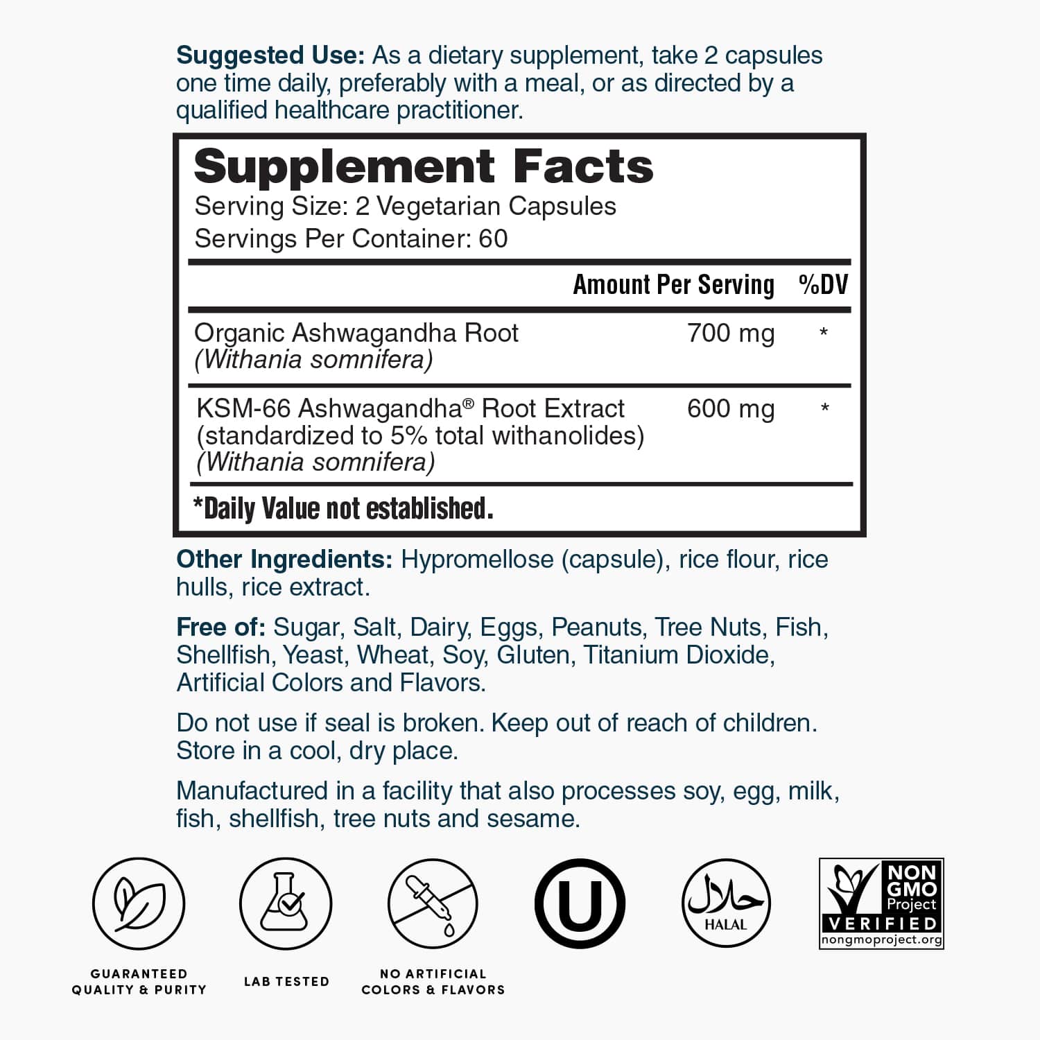 Nature's Lab KSM-66® Ashwagandha Extract — 120 Capsules (2-Month Supply)