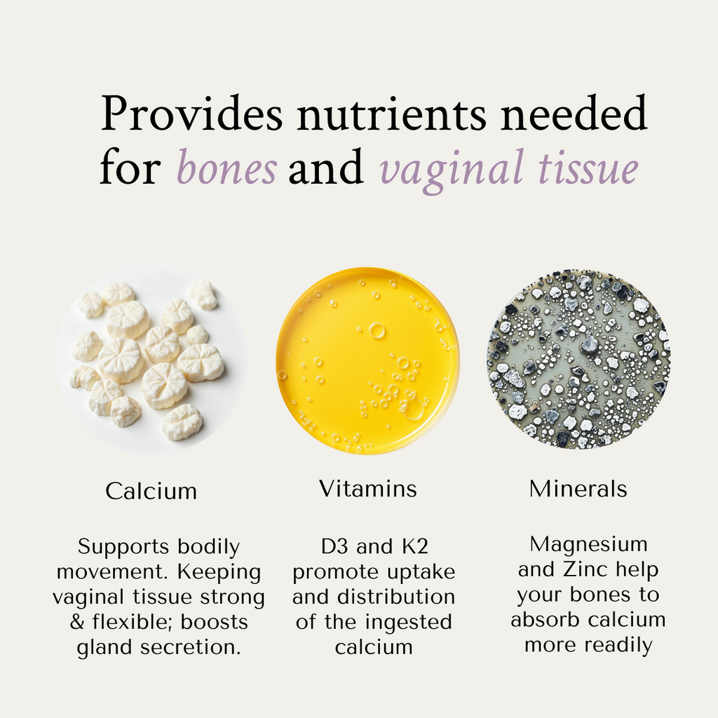 NeuEve Bone Support | Calcium, D3 & K2 Supplement for Bone & Vaginal Health