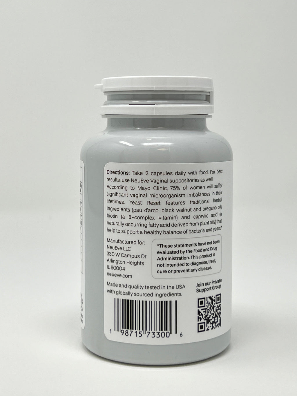 NeuEve Yeast Reset | Natural Antifungal Supplement for Recurrent Yeast Infections