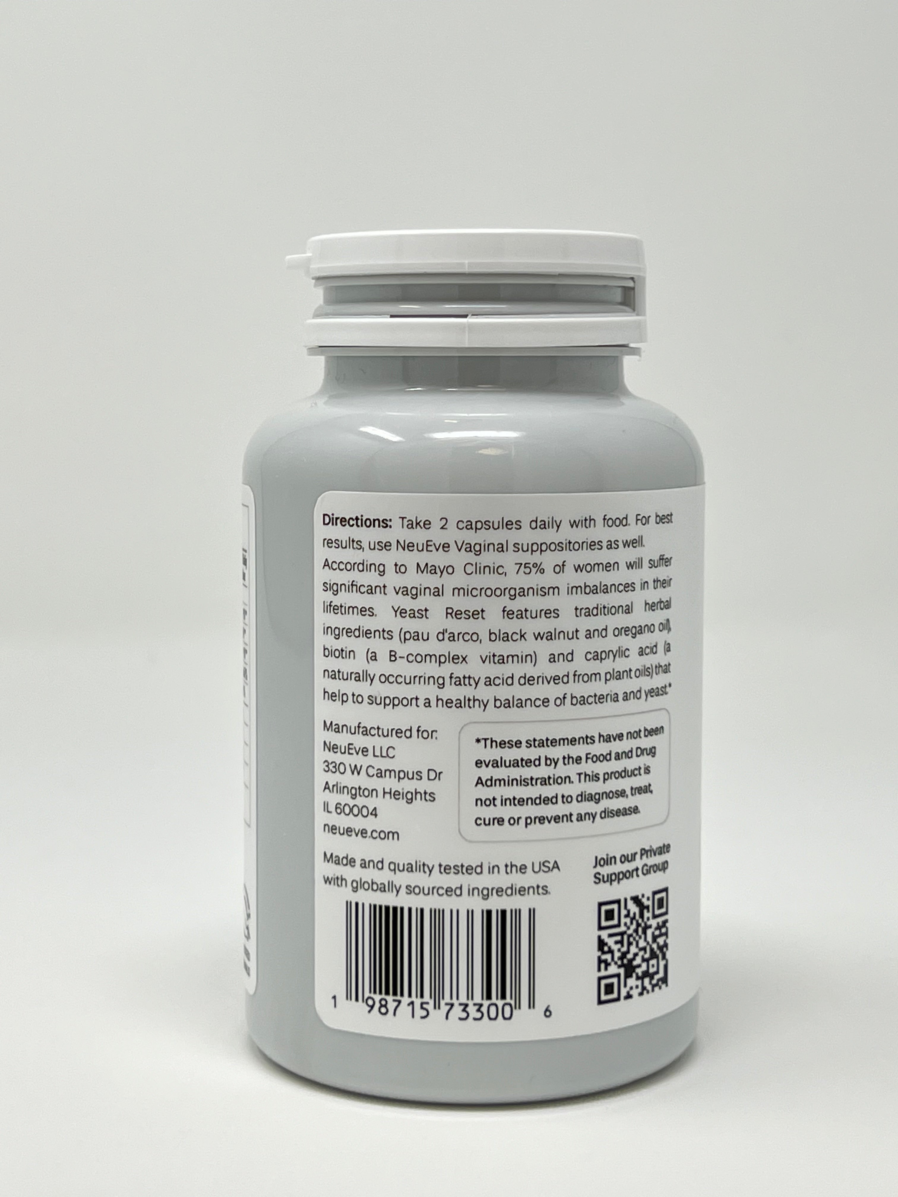 NeuEve Yeast Reset | Natural Antifungal Supplement for Recurrent Yeast Infections
