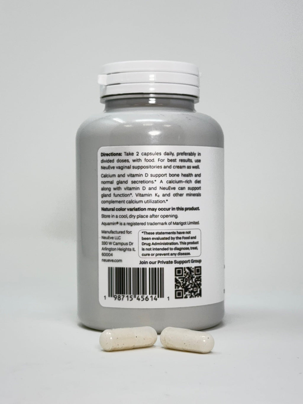 NeuEve Bone Support | Calcium, D3 & K2 Supplement for Bone & Vaginal Health