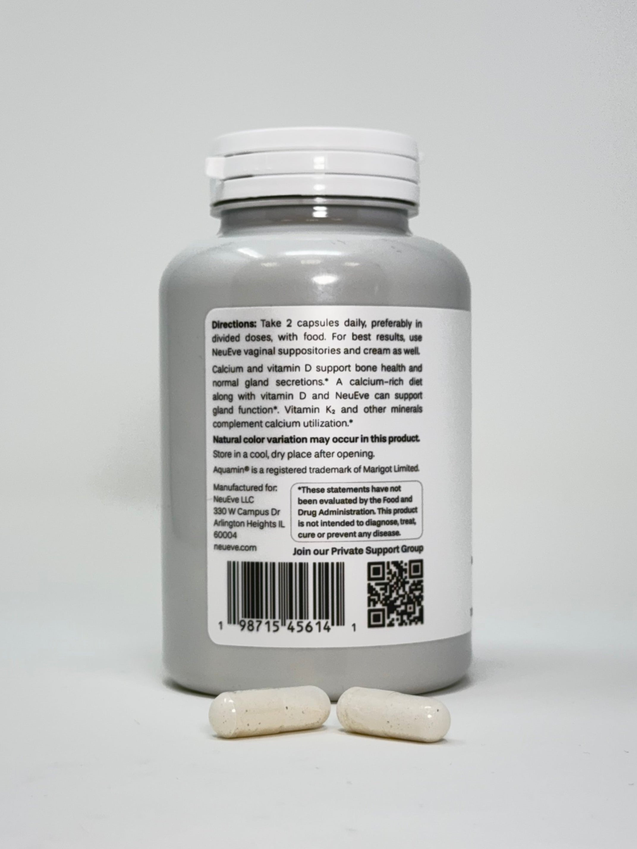 NeuEve Bone Support | Calcium, D3 & K2 Supplement for Bone & Vaginal Health