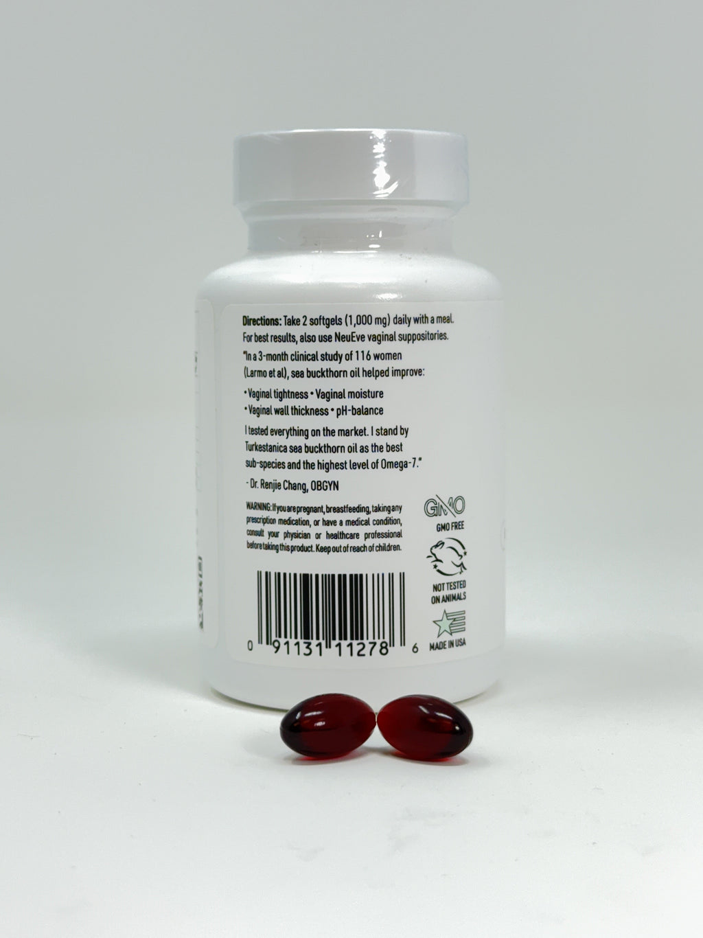 NeuEve Sea Buckthorn Oil | Omega-7 Supplement for Vaginal Dryness & Skin