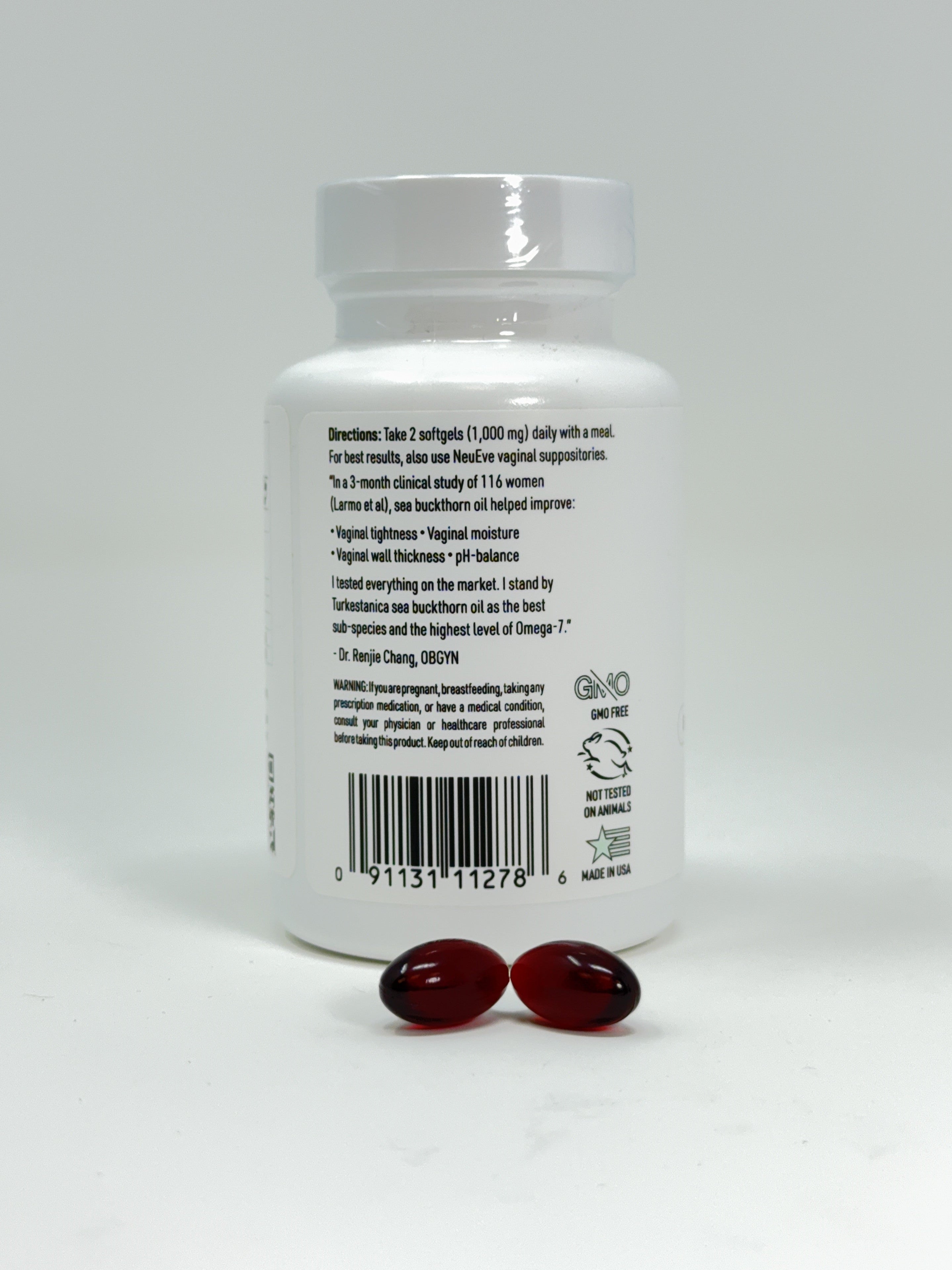 NeuEve Sea Buckthorn Oil | Omega-7 Supplement for Vaginal Dryness & Skin
