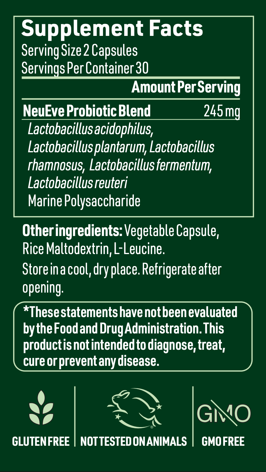 NeuEve Vaginal Probiotic | Daily Probiotic for Vaginal & Gut Health in Menopause