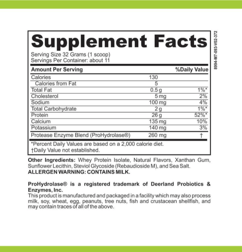 Elemental Whey Protein Powder — Vanilla | Gut-Gentle with Digestive Enzymes