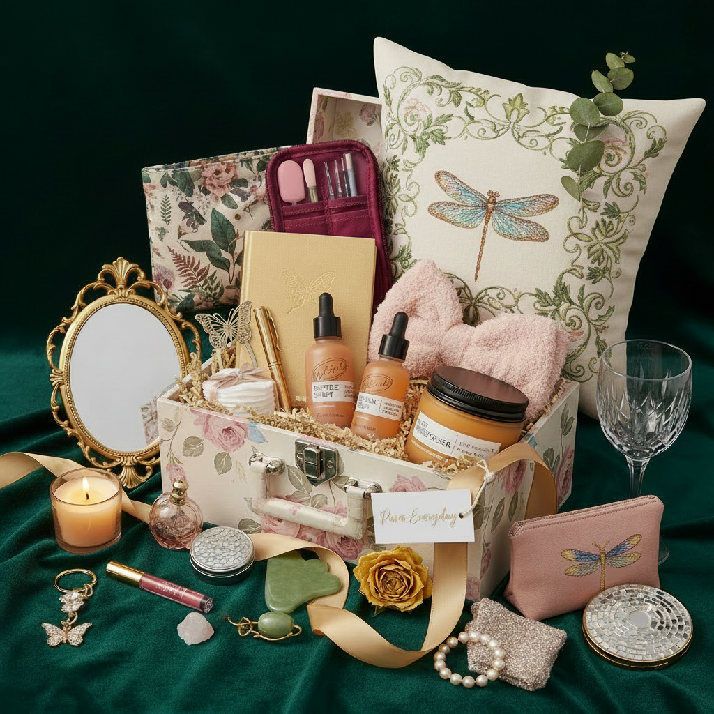 Luxe Box with Dragonfly Pillow